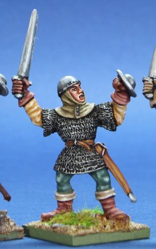 HW71 Infantryman With Sword & Buckler - Mail Hauberk & Skull Cap (1 Figure)
