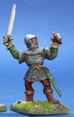 HW72 Infantryman With Sword & Buckler - Mail Hauberk & Bascinet (1 Figure)