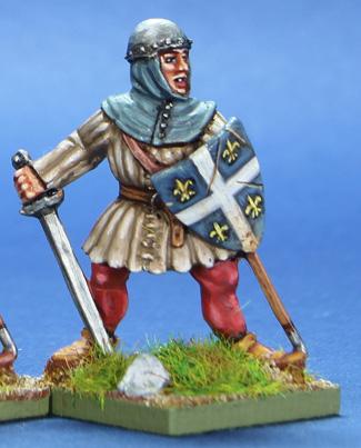 HW75 Infantryman With Sword & Shield - Aketon & Skull Cap (1 Figure)