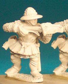 HW79 Crossbowman Standing Firing - Tunic And Kettle Hat (1 Figure)