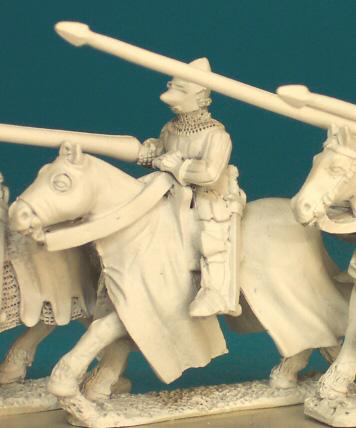HWC7 Mounted Man At Arms - Lance Forward - Aketon And Houndskull , Visor Down (1 figure)