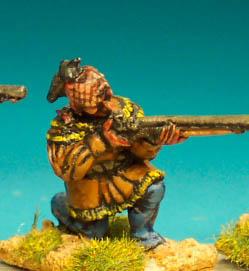 IND2(FR) Warrior In Hunting Shirt, Kneeling Firing Musket