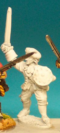 JA22 Officer Standing. Waving Broadsword. In Jacket & Trews (1 Figure)