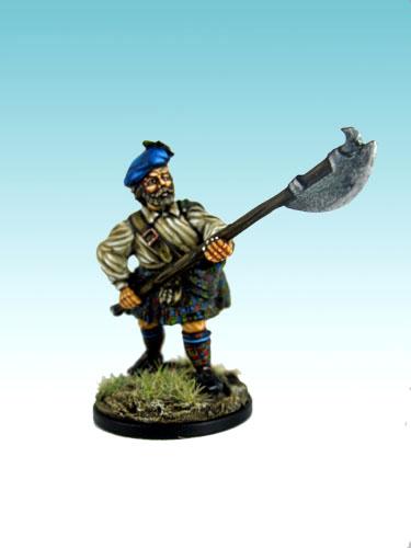 JA7 Standing With Lochaber Axe, In Shirt & Plaid (1 figure)