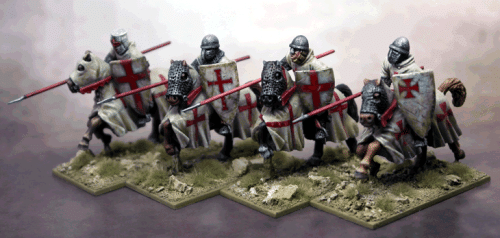 LCC11 Military Order Knights Lance Couched (4 figures)