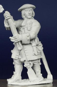 LS82 Scots Musketeer (Wearing Bonnet) - Loading Musket (1 Figure)