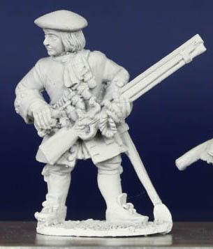 LS83 Scots Musketeer (Wearing Bonnet) - Using Priming Flask (1 Figure)