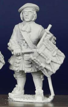 LS90 Scots Drummer (Wearing Bonnet) - Standing Playing (1 Figure)