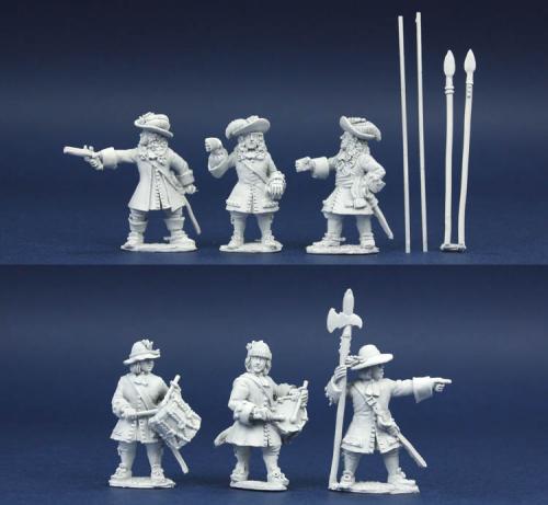 LSGP4 Monmouth Rebel Command. 6 Figures Per Pack.