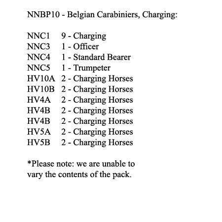 NNBP10 Belgian Carabiniers, Charging (12 Mounted Figures)