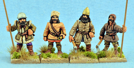 NRF05 Russian Peasant Levy Command (Smerd) (4 Figures)