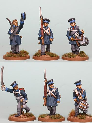 PSNRPK16 Prussian Landwehr Command, Without Standard Bearer (6 Figures)