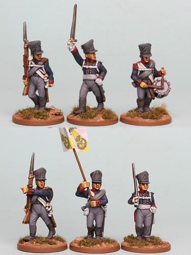 PSNRPK3 Prussian Musketeers Command Advancing (6 Figures)