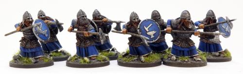 RAGCOL16b Durinn's Folk Warriors Attacking with SPEARS (8 Figures) Dwarves