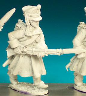 RN42 Musketeer / Jager In Greatcoat - Advancing With Leveled Musket (1 Figure)