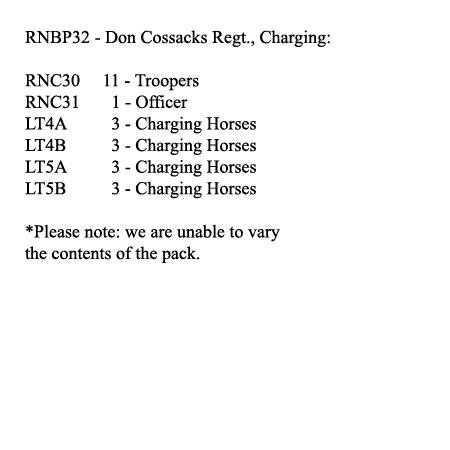 RNBP32 Don Cossack Regiment Charging (12 Mounted Figures)
