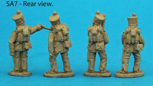 SA7 - Team 1 uncovered shakos | SA7 (Calpe) | Calpe Miniatures