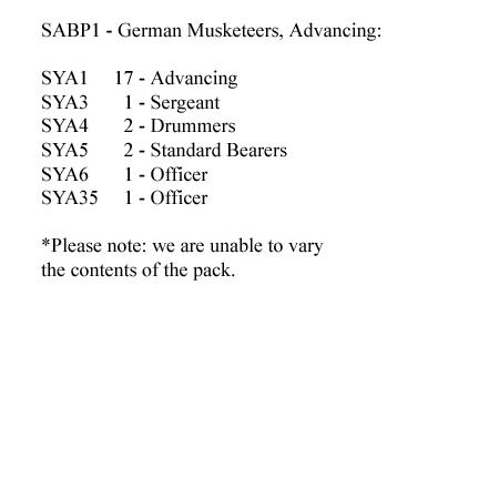 SABP1 German Musketeers Advancing (24 Figures)