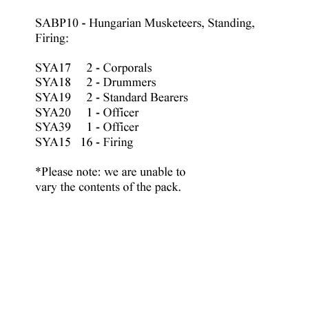 SABP10 Hungarian Musketeers Standing Firing (24 Figures)