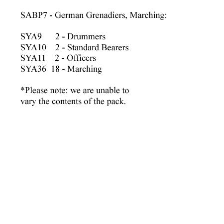 SABP7 German Grenadiers Marching (24 Figures)