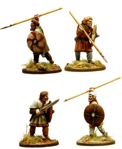 SAX07 Anglo-Saxon / Anglo-Danes Warriors — Ceorls (4 Figures)