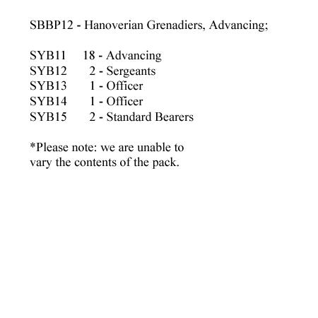 SBBP12 Hanoverian Grenadiers Advancing (24 Figures)