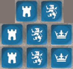 SD18 Medieval Dice (Blue) (8 dice) - SAGA Age of Chivalry