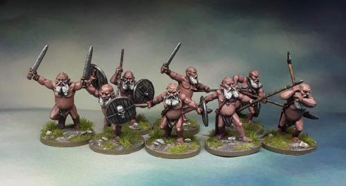 SDVR08b Dvergr Berserkers / Hunters With Bald Heads (Warriors) (8 Figures) - SAGA Age of Magic