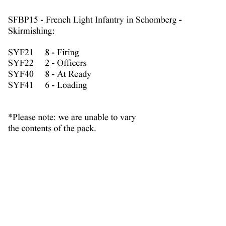 SFBP15 French Light Infantry In Schomburg, Skirmishing (24 Figures)