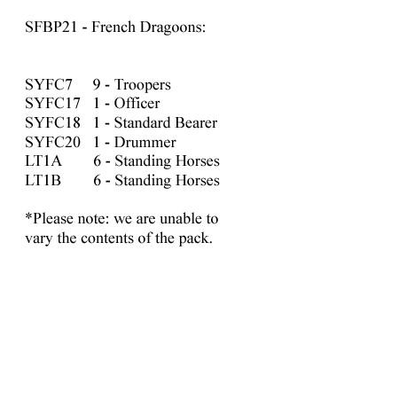 SFBP21 Cavalry - French Dragoon, At Rest (12 Mounted Figures)