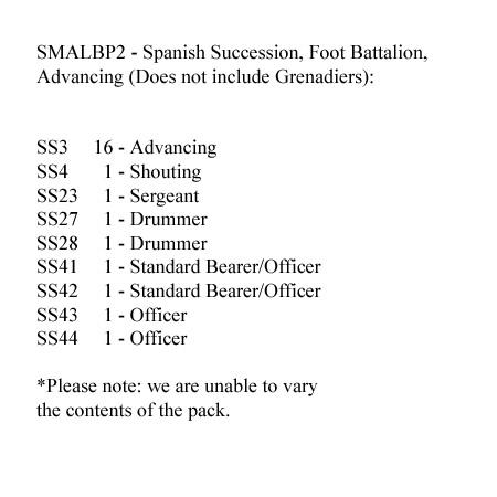 SMALBP2 Spanish Succession Musketeers Advancing (24 Figures)