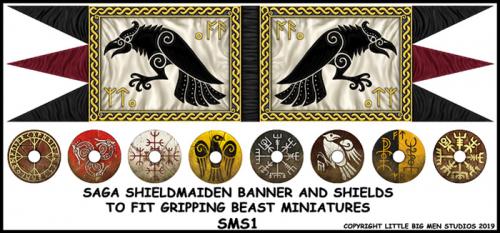 SMS1 Shieldmaiden Banner & Shields