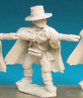 SN64(FR) Guerrilla Standing Firing Musket - Cape, Round Hat (1 Figure)