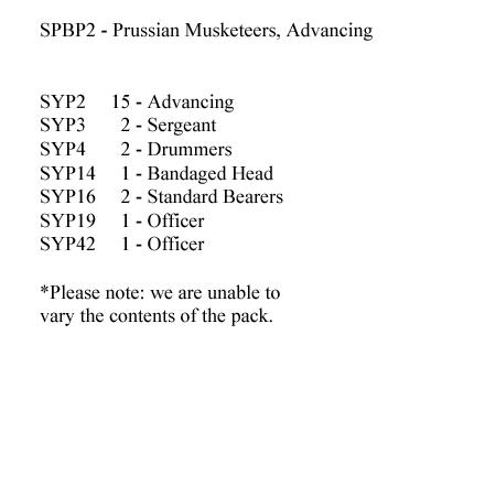 SPBP2 Prussian Musketeers, Advancing (24 Figures)