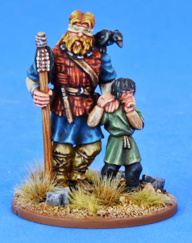 SPR11 The Blind Seer & His Boy (Priest / Bishop) - SAGA Swords for Hire / Dogs of War (2 figures)