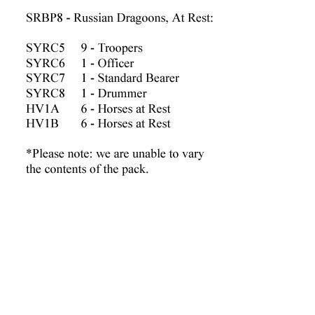 SRBP8 Russian Dragoon At Rest (12 Mounted Figures)