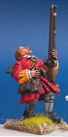 SS19(FR) WSS Musketeer, Falling Back Wounded, Hat Falling Off (1 Figure)