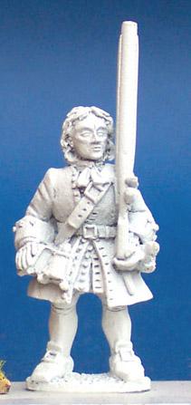 SS6(FR) WSS Musketeer, Standing, Shouldered Musket, Barehead (1 figure)
