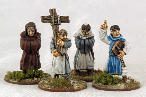 SSC03 Monks Parading Cross (4 figures) - SAGA Scenics