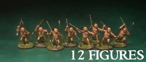 SWILD05 The Woodwoses Levy with Javelins (12 Figures) - SAGA Age of Magic