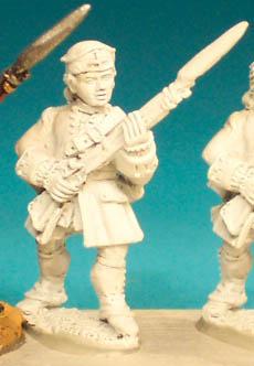 SYF6 Infantryman (Unfastened Coat) - Fusilier Standing At Ready, Wearing Pokalem (1 Figure)