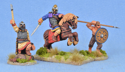 BWK15 Celtic Characters — Mounted Lord,  Chieftain and Raider (3 Figures)