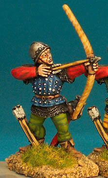 WR1 Archer Shooting - Brigadine And Skull Cap (1 Figure)