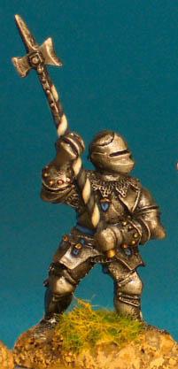 WR61 Dismounted Man At Arms Pollaxe Raised - Italian Armour Armet (1 Figure)