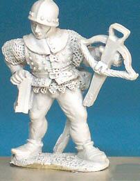 WR89 Crossbowman Reaching For Bolt - Brigadine Skull Cap (1 Figure)