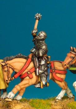 WRC13 Mounted Man At Arms - Weapon Raised - Italian Armour, Armet, Morning Star (1 figure)
