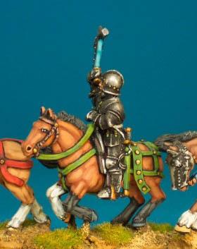 WRC14 Mounted Man At Arms - Weapon Raised - Italian Armour, Barbute, War Hammer (1 figure)