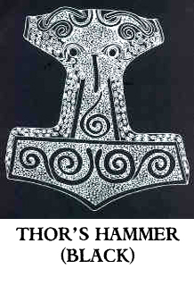 Thor's Hammer T-Shirt (Black) (1) | T-shirt Black | Viking Crafts